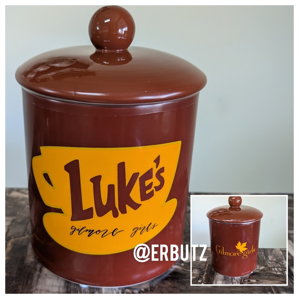 Luke's Gilmore Girls Large Ceramic Double Sided Canister, Luke's Logo ☕